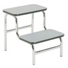 DOUBLE STEP-UP STOOL BLUE/GREY