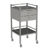 TROLLEY STAINLESS STEEL 2 DRAWER 49X49X90